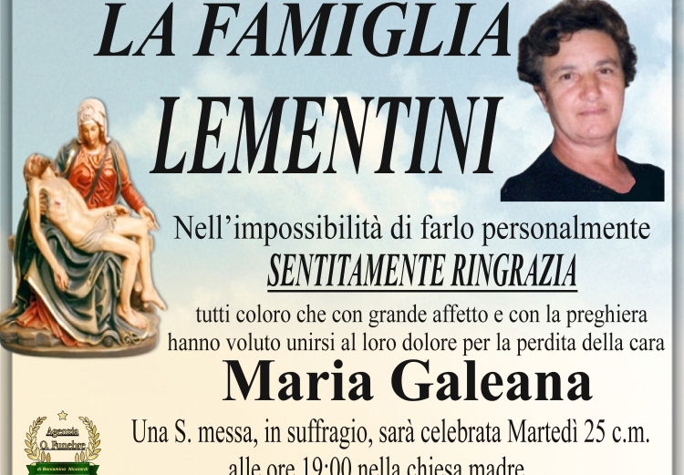 Ringraziemnto Lementini Maria Galeana 